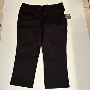 NWT MAURICES smart Capri 7/8 black dressy work pants